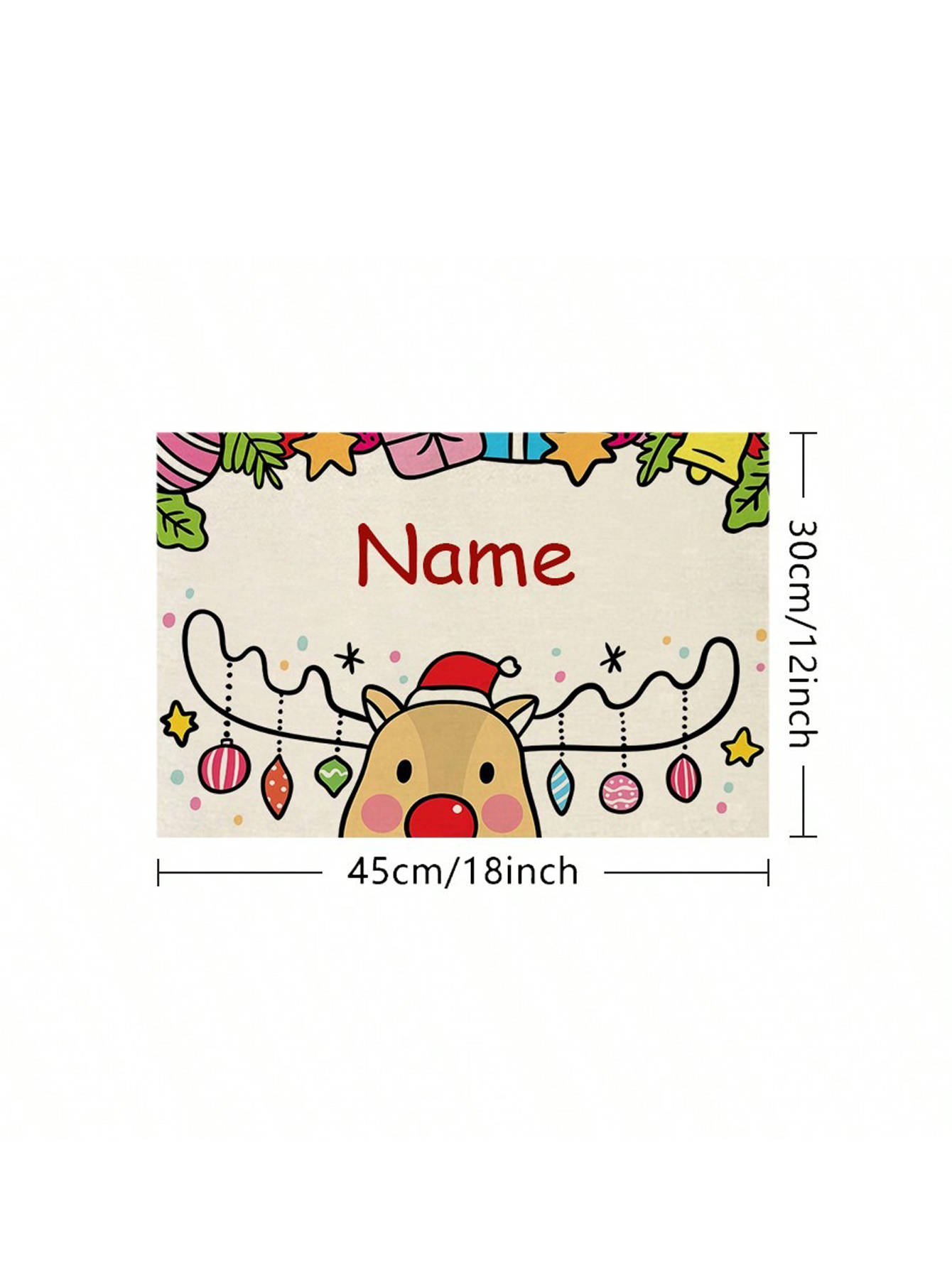 Personalized Christmas Reindeer Placemats